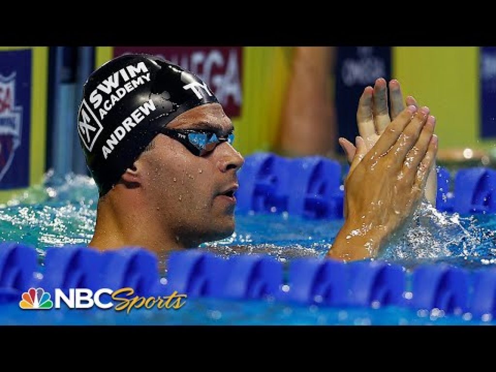 Michael Andrew sets AMERICAN RECORD in 100m breaststroke at Olympic trials | NBC Sports